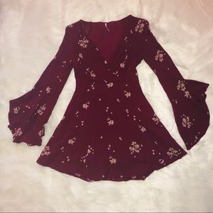 Free people A-line long sleeve dress